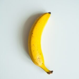 banana, yellow, white background